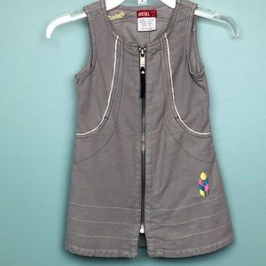 DIESEL Vest Women Cotton Gray size Medium